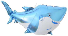 Шар с гелием  Фигура, Акула, Голубой, 97 см.