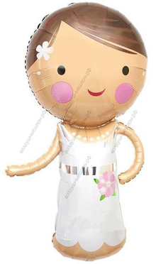 Шар с гелием  Фигура, Красавица Невеста, 114 см.