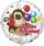 Воздушный шар (18''/46 см) Круг, С Днем рождения (обезьянка), Белый, 1 шт.
