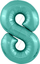 Шар (40''/102 см) Цифра, 8 Slim, Бискайский зеленый, 1 шт. в упак.