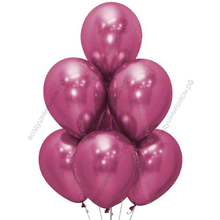 Шары хром Малиновые, Гранат, Pomegranate, с гелием