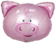 Шар с гелием  Фигура, Большая голова Поросенка, 76 см.