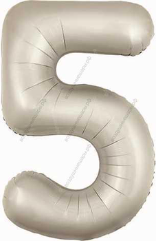 Шары-цифры Кремовый Латте с гелием, 86см