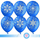 Гелиевые шары Снежинка, Синий, пастель, 5 ст, 30 см.