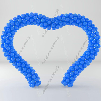 Большое Сердце из шаров на входную дверь