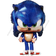 Шар Ежик Соник Бум злой синий с гелием, 65 см