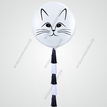 Большой гелиевый шар "Кот", 70см с гирляндой тассел