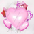 8 шаров + большое сердце розовое сердце