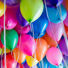 50 шаров с гелием под потолок, разноцветные, матовые, 25 см