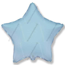 Шар с гелием  Звезда, Голубая пастель, 46 см.