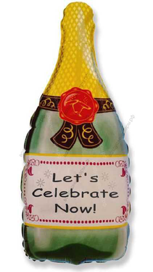 Шар с гелием  Фигура, Бутылка шампанского, 84 см.