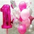 Фонтан из шаров на годик "Ягодка" для девочки