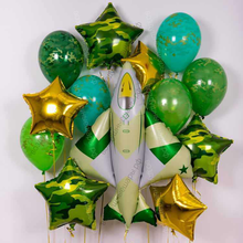 Подарок из шариков мужчине в военной тематике