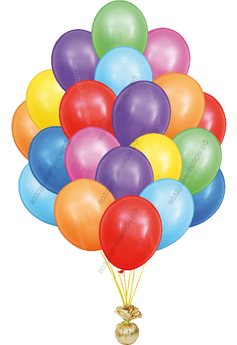 Букет из разноцветных 20 гелиевых шаров