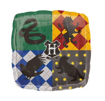 Шар с гелием Квадрат, Гарри Поттер, Факультеты Хогвартса, 46 см