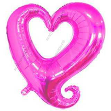 Шар с гелием  Фигура, Цепь сердец, Фуше, 66 см.