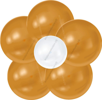 Цветочек из шаров с пятью лепестками
