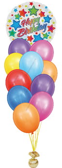 Букет со средним шаром Happy Birthday