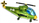 Шар с гелием  Фигура, Вертолет, Зеленый, 97 см.