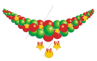 Сваг на Новый год из шаров "Рождественский"