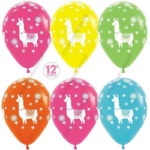 Шар с гелием  Лама Альпака, Ассорти, пастель, 5 ст, 30 см.