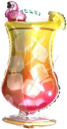 Шар с гелием  Фигура, Коктейль со льдом, 84 см.
