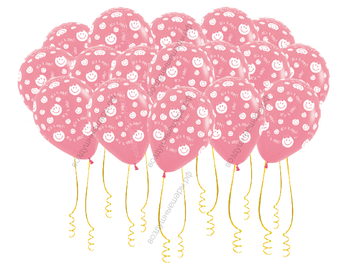 Шары под потолок на выписку из роддома девочки