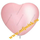 Сердце 16" пастель розовое
