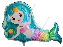 Гелиевый шар , Русалочка с радужным хвостом, 81 см.