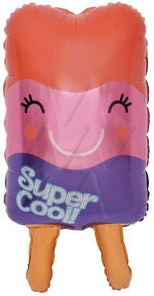 Шар с гелием Мороженое разноцветное , 74 см.