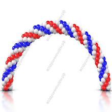 Арка из воздушных шаров бело-сине-красная Триколор