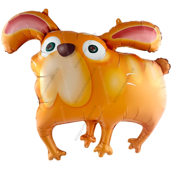 Шар с гелием Веселая собака рыжая, 81 см