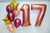 5 шаров, 2 звезды, 2 цифры С цифрами 17