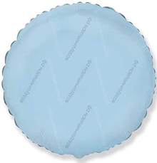 Шар с гелием  Круг, Голубой, 46 см.