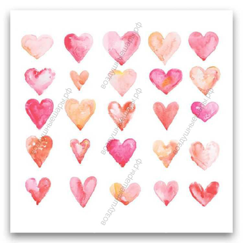 Открытка Универсальная "Сердечки", 8х8 см