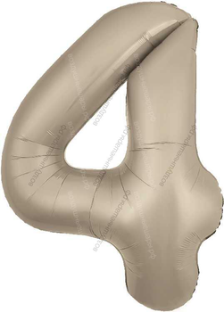 Шары-цифры Кремовый Латте с гелием, 86см