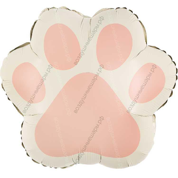 Фигура с гелием Лапка, Розовая, Сатин, фольга, 53 см.