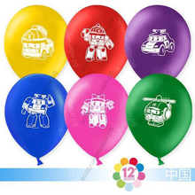 Шар  Робокар Поли, Ассорти, пастель, 2 ст, 30 см.