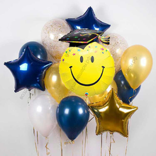 Букет из гелиевых шаров "Смайл на выпускной"