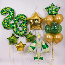 Фотозона из шаров на День защитника Отечества "Милитари"