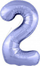 Шар (40''/102 см) Цифра, 2 Slim, Сиреневый, 1 шт. в уп. 