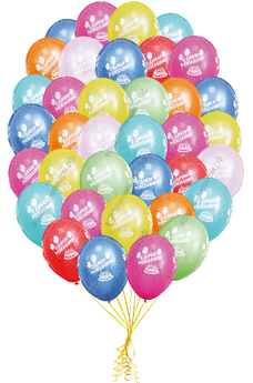 Букет шаров С днем рождения металлик  