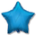 Фольгированный шар (18''/46 см) Звезда, Синий, 1 шт.