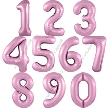 Шары-цифры Розовые гелиевые, 90см