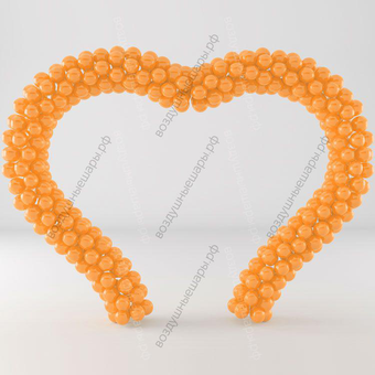 Большое Сердце из шаров на входную дверь