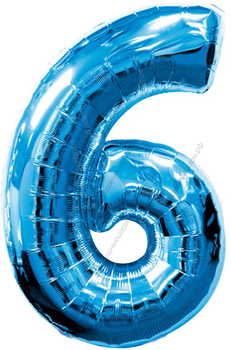 Шары цифры СИНИЕ с гелием