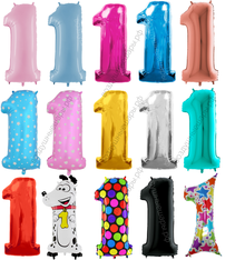 Шары цифры с гелием 1, Один, Единица