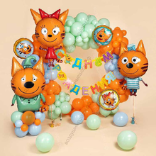 Огромная фотозона Три Кота из шаров на День рождения