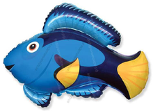 Шар с гелием  Фигура, Рыба, Голубой, 56 см.