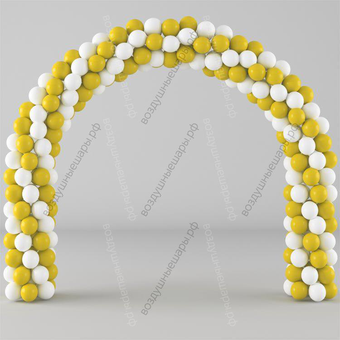 Бело-желтая арочная гирлянда